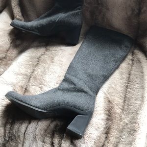 Prada Felt Boots, mid-calf, worm twice